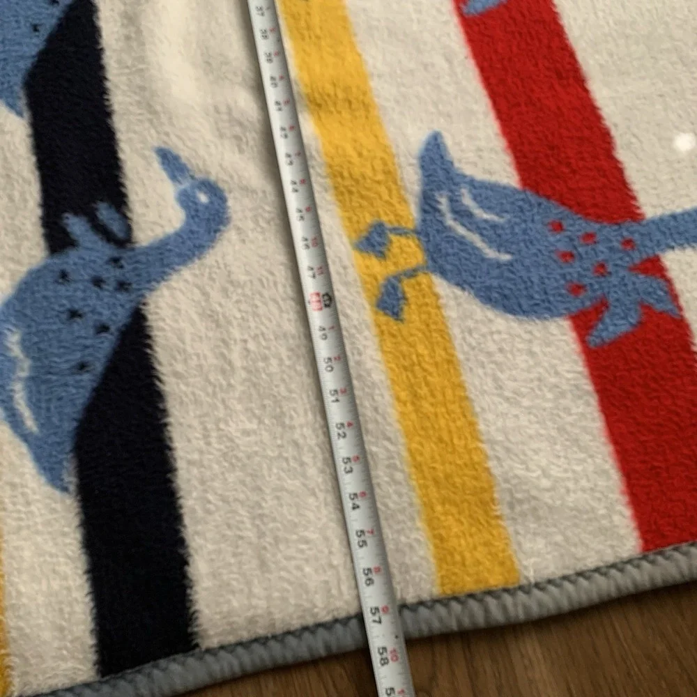 Vintage 80s Crown Crafts Goose Blanket Reversible Kitsch Grandma Cottagecore